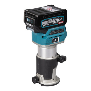 Akku-Einhandfräse / Kantenfräse XGT 40Vmax 6mm + 2 Akkus 4Ah und Ladegerät RT001GM205 Makita