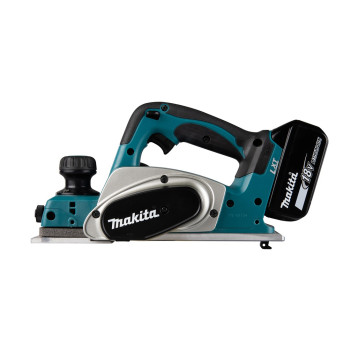 Akku-Einhand-Hobel LXT 18V 82mm + 2 Akkus 5Ah und Ladegerät DKP180RTJ Makita
