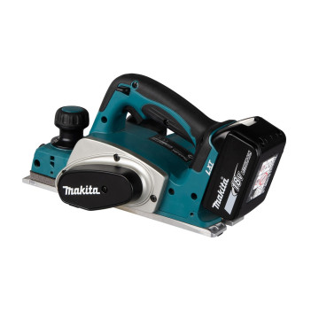 Akku-Einhand-Hobel LXT 18V 82mm + 2 Akkus 5Ah und Ladegerät DKP180RTJ Makita