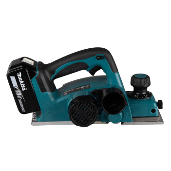 Akku-Einhand-Hobel LXT 18V 82mm + 2 Akkus 5Ah und Ladegerät DKP180RTJ Makita