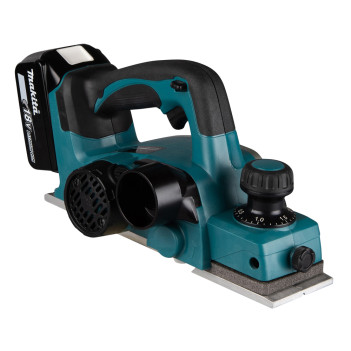 Akku-Einhand-Hobel LXT 18V 82mm + 2 Akkus 5Ah und Ladegerät DKP180RTJ Makita