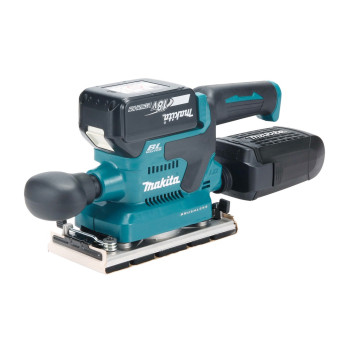 Akku-Schwingschleifer LXT 18V 93x185mm + 2 Akkus 5Ah und Ladegerät DBO382RTJ Makita