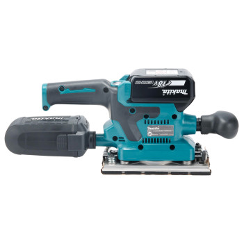 Akku-Schwingschleifer LXT 18V 93x185mm + 2 Akkus 5Ah und Ladegerät DBO382RTJ Makita