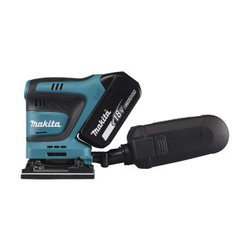 Akku-Schwingschleifer LXT 18V 112x102mm + 2 Akkus 5Ah und Ladegerät DBO480RTJ Makita