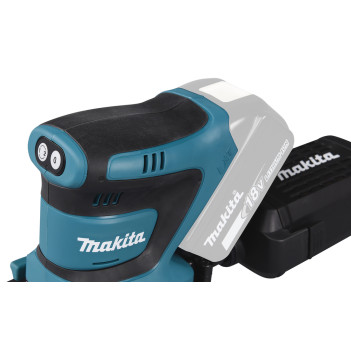 Akku-Schwingschleifer LXT 18V 112x102mm + 2 Akkus 5Ah und Ladegerät DBO480RTJ Makita
