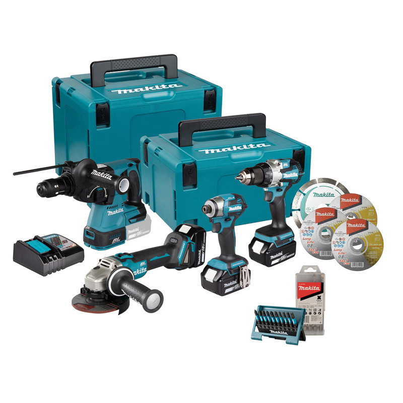 SET 4 machines LXT 18V 5Ah DLX4196JX1 Makita