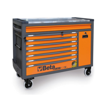 Fahrbarer Werkzeugwagen extra lang mit 8 Schubladen (leer) RSC24AXXL Beta
