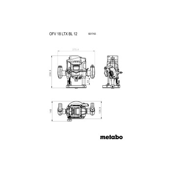 Défonceuse sans fil OFV 18 LTX BL 12 Metabo