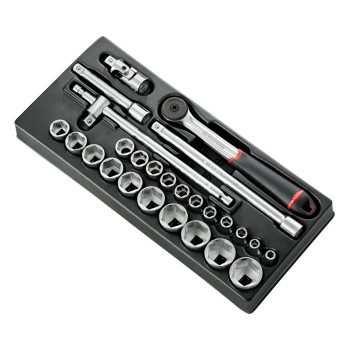 Steckschlüsselmodul, Sechskant metrisch, 26-teilig, 1/2" MOD.S161-46 Facom