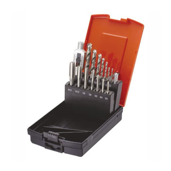 Jeu de tarauds et forets 15 pcs (M3-M12) D-15 Jet