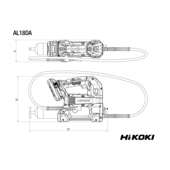 Pompe à graisse sans fil 18V AL18DA Hikoki