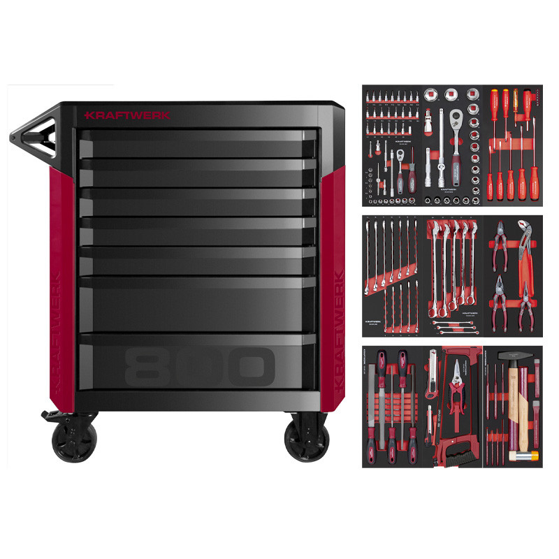 Servante d'atelier PT LINE PT800 7 tiroirs PRO, 151 pcs. Kraftwerk