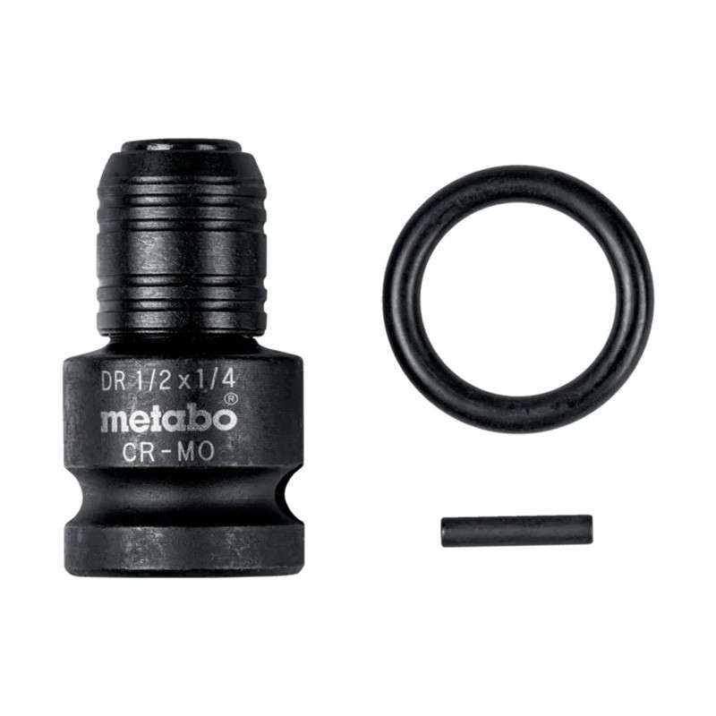 Adaptateur 1/2" à 1/4" E6,3, antichoc Metabo