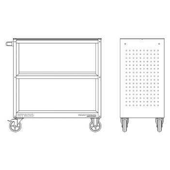 Chariot de service BT900 avec tapis en caoutchouc Kraftwerk