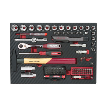 Coffret d’outils PRO LINE, 1/4" + 3/8", 151 pcs. ALUPRO 3946 Kraftwerk