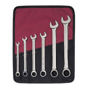 Jeu de clés mixtes à cliquet CLICKRAFT 8-19 mm, 6 pcs. en trousse 3427 Kraftwerk