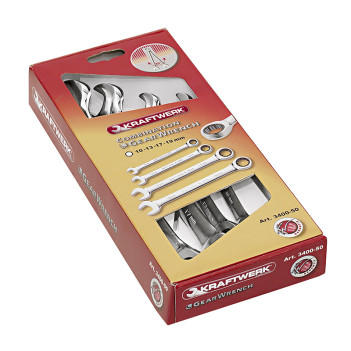 Ratschen-Ring-Maulschlüssel-Satz CLICKRAFT 10-19 mm, 4-tlg. 3400-50 Kraftwerk