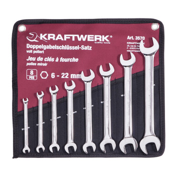 Jeu de 8 clés à fourche 6-22 mm en trousse 3570R Kraftwerk