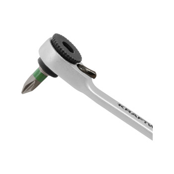 Boîte d'embouts avec mini clé à cliquet 1/4" S2, 27 pcs. Kraftwerk