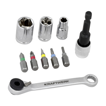 Bit-Box mit Mini-Ratschenschlüssel 1/4" S2, 27-tlg. Kraftwerk