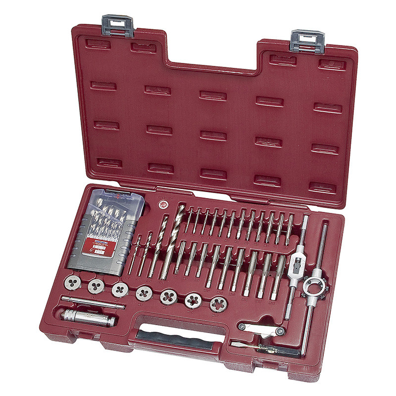 Coffret tarauds, filières et forets HSS M3-M12, 56 pcs. 3245MOD Kraftwerk