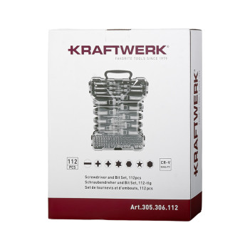 Set de tournevis et d'embouts, 112 pcs. Kraftwerk
