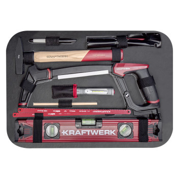 ABS-Werkzeugkoffer 1/4" + 1/2", 176-tlg. Kraftwerk
