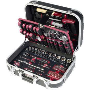 Coffret à outils ABS 1/4" + 1/2", 176 pcs. Kraftwerk