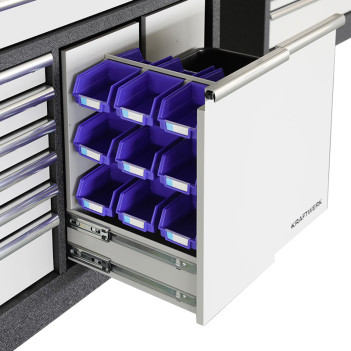 Mobilier d'atelier large 4 éléments avec panneau perforé, hêtre, Mobilio 3964T Kraftwerk