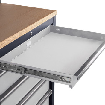 Mobilier d'atelier large 4 éléments avec panneau perforé, hêtre, Mobilio 3964T Kraftwerk