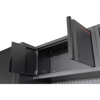 Werkstatteinrichtung 4-teilig breit mit Lochwand, Buche, Mobilio 3964T-BLK Kraftwerk