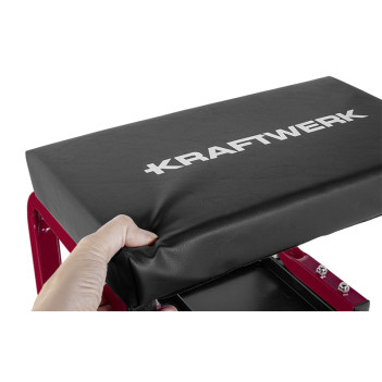 Werkstatt-Rollsitz mit 3 Werkzeugablagen Kraftwerk