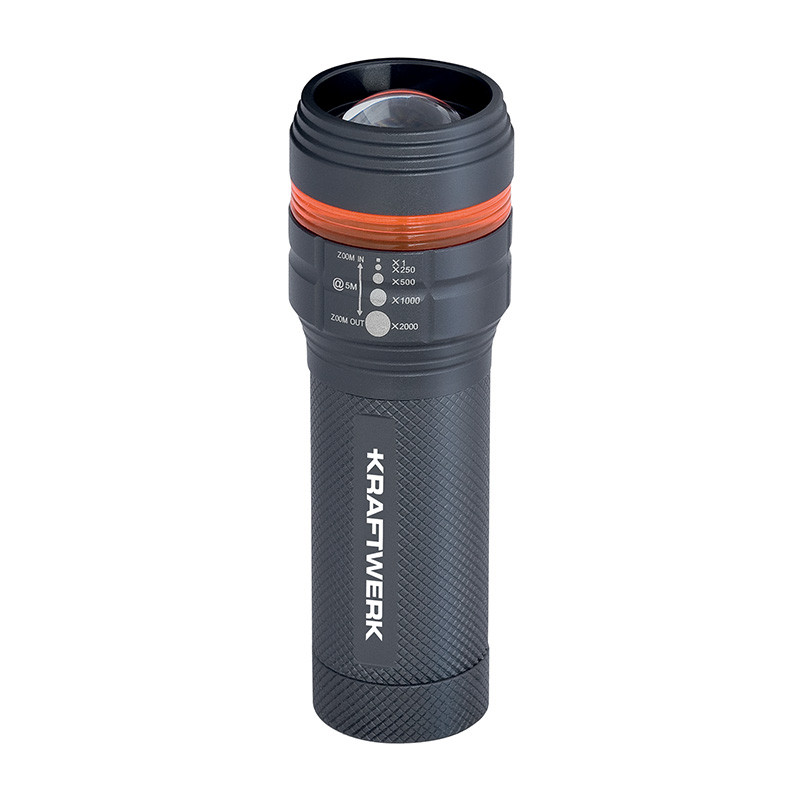 Lampe de poche LED alu avec zoom 110 lm, 32050 Kraftwerk