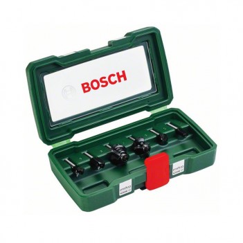 6-teiliges HM-Fräser-Set (6 mm Schaft) Bosch