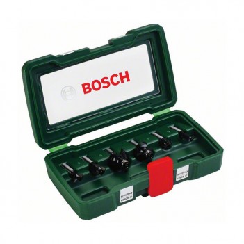 Set de 6 fraises au carbure (queue 8 mm) Bosch