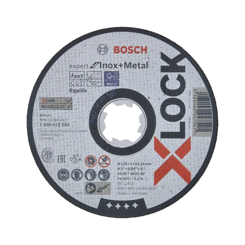 Disque à tronçonner X-LOCK Expert for Inox and Metal 125x1,0x22,23