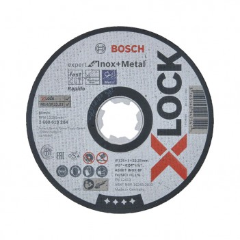 Disque à tronçonner X-LOCK Expert for Inox and Metal 125x1,0x22,23 mm Bosch