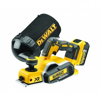 Akku-hobel 18V XR + 2 Akkus 5,0Ah Li-ion DeWalt DCP580P2-QW