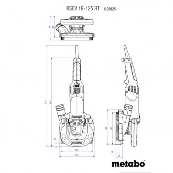Ponceuse à béton RSEV 19-125 RT Metabo