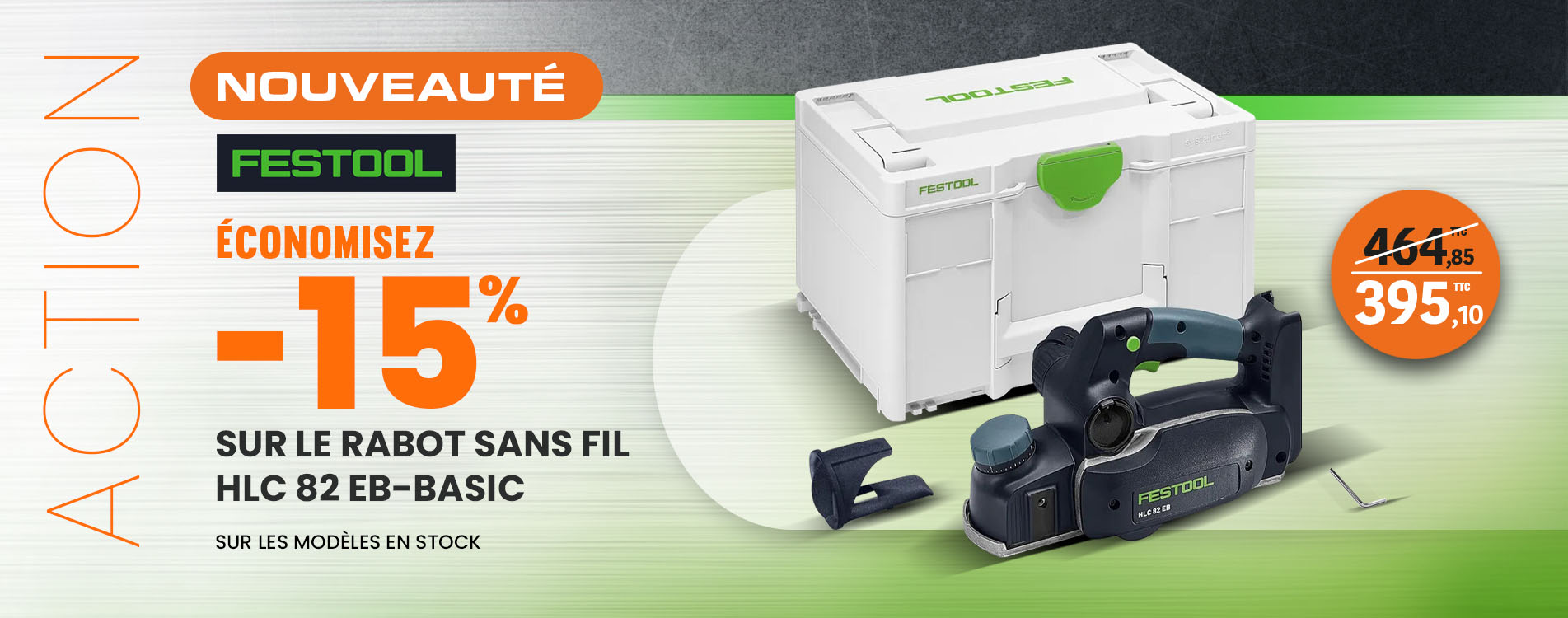 Rabot sans fil HLC 82 EB-Basic Festool Rabot sans fil HLC 82 EB-Basic Festool